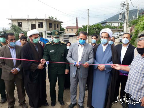 افتتاح پروژه کانال هدایت آبهای سطحی در روستای مرزبن