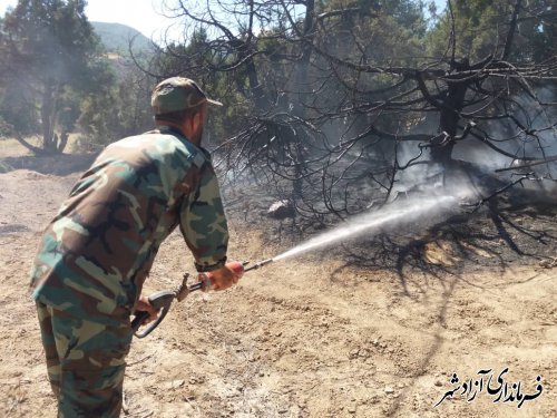 اطفا حریق در منطقه میانتیغ روستای سیب چال