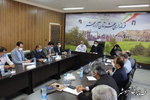 جلسه شورای هماهنگی مدیریت بحران، جهت بررسی خسارات سیل در آزادشهر برگزار شد