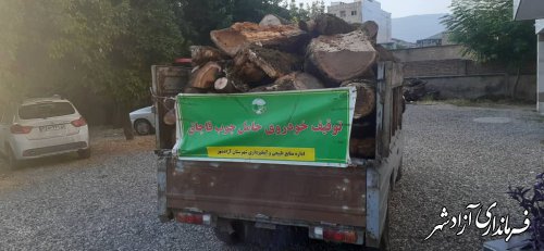 کشف و ضبط قاچاق چوب در شهرستان آزادشهر