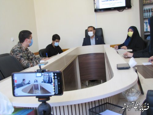 نشست خبری مدیرآموزش و پرورش شهرستان آزادشهر با خبرنگاران