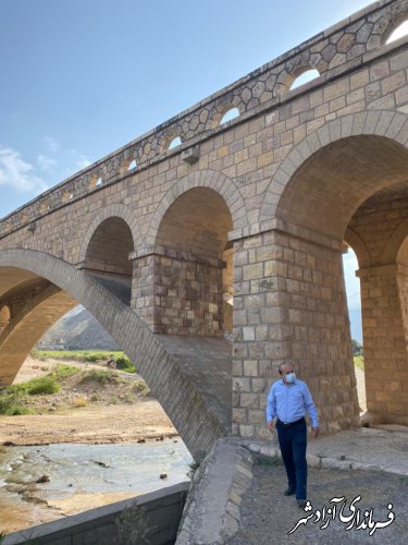 بازدید سرپرست یگان حفاظت میراث فرهنگی آزادشهر از پل تاریخی غزنوی