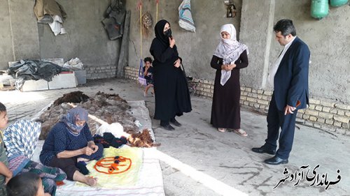 انجام بیش از 70 مورد بازدید نظارتی از کارگاهای صنایع دستی شهرستان آزادشهر در مهرماه 1400