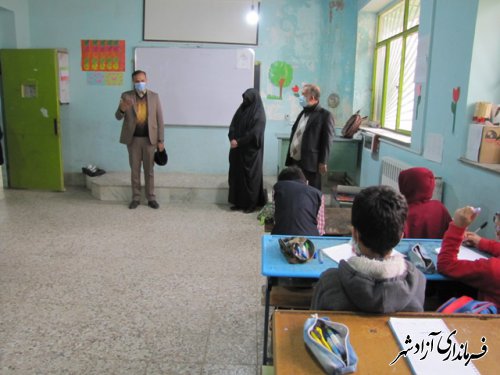 بازدید مدیر آموزش و پرورش آزادشهر از مدارس روستاهای کوهستانی این شهرستان