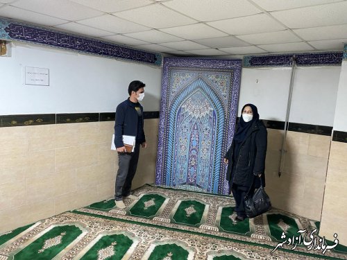 بازديد دبیر ستاد اقامه نماز اداره کل میراث فرهنگی استان گلستان از نمازخانه هتل عجم شهرستان آزادشهر