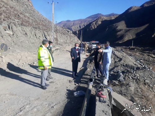 بازدید فرماندار آزادشهر از اجرای پروژه گاز رسانی به روستاهای بخش چشمه ساران