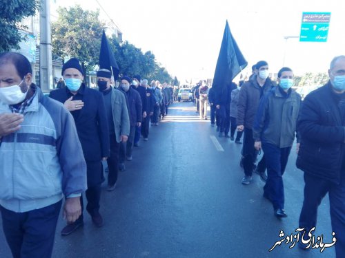 مراسم دسته روی سالروز شهادت حضرت فاطمه زهرا در آزادشهر برگزار شد