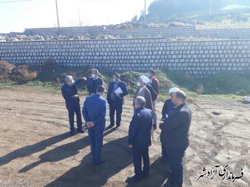 فرماندار آزادشهر از محل احداث مخزن جدید آب شرب بازدید کرد