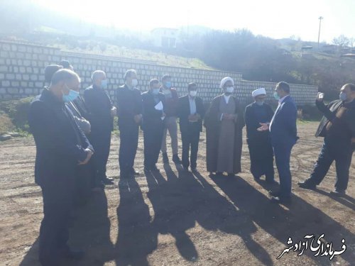 فرماندار آزادشهر از محل احداث مخزن جدید آب شرب بازدید کرد