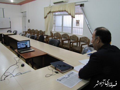 سخنرانی مدیر آموزش و پرورش آزادشهر در جلسه زنده مجازی مدیران آموزش و پرورش شهرستانهای گلستان 