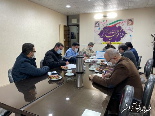 برگزاری جلسه کمیته نظارت ‌‌وتنظیم بازار ستاد اجرایی خدمات سفر شهرستان آزادشهر ویژه نوروز 1401