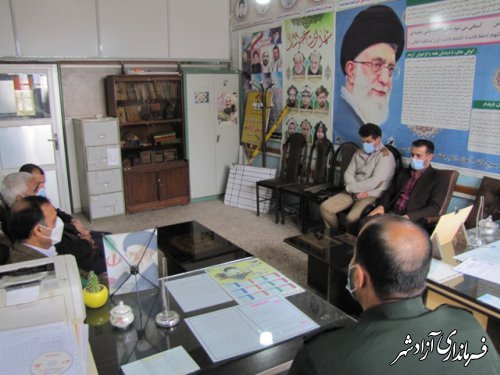 نشست مشترک مدیر آموزش و پرورش آزادشهر با فرمانده بسیج فرهنگیان استان
