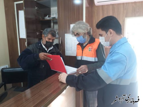 بازدید کنترلی و نظارتی از پایانه های مسافربری و جایگاه های سوخت رسانی شهرستان آزادشهر