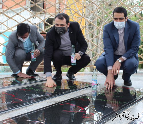 شروع به کار فرماندار جدید شهرستان آزادشهر با تجدید میثاق با روان پاک شهدا
