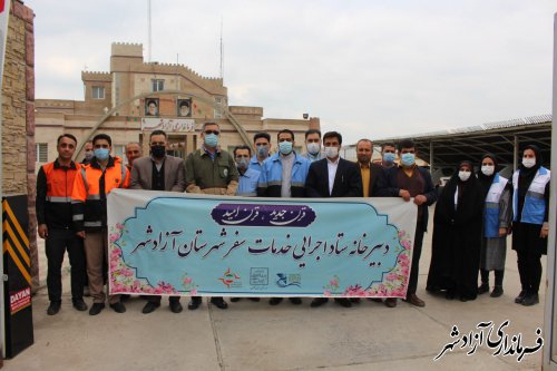 مانور ستاد خدمات سفر در شهرستان آزادشهر برگزار شد