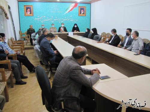 جلسه گرامیداشت حماسه سوم خرداد در آموزش و پرورش آزادشهر