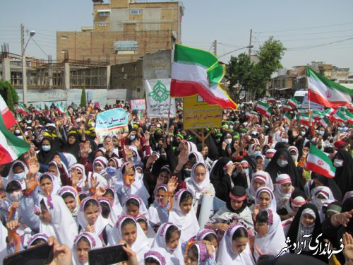 حماسه پرشور دانش آموزان آزادشهری در سوم خرداد