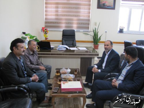 دیدار اعضای شورای اسلامی شهر نوده خاندوز با مدیر آموزش و پرورش شهرستان آزادشهر