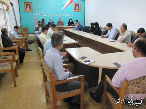 صبحگاه اداری مدیریت آموزش و پرورش شهرستان آزادشهر 
