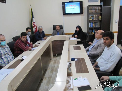 جلسه ستاد اوقات دانش آموزان شهرستان آزادشهر