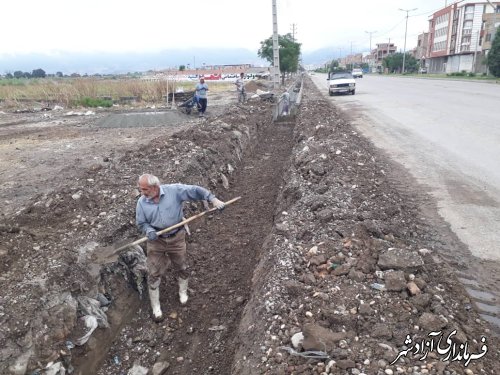 احداث کانال در کمربندی شهید کوهساری .