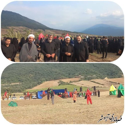 حضور حجت الاسلام طالبی در تعزیه روستای سید آباد