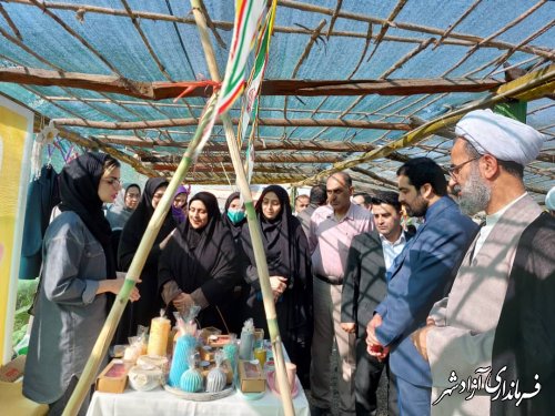 اولین بازارچه هفتگی صنایع‌دستی شهرستان آزادشهر افتتاح شد