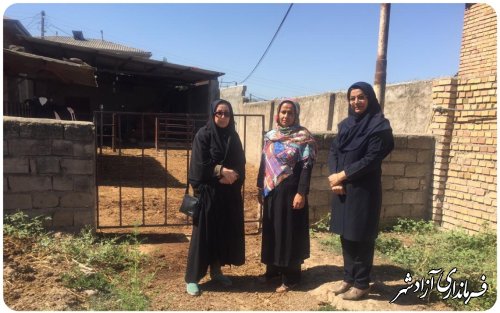 دیدار با بانوی کارآفرین و برگزاری کلاس آموزشی در روستای مرزبن توسط مدیریت جهادکشاورزی آزادشهر