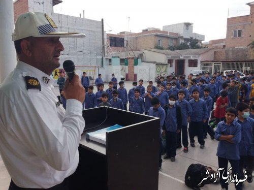 مراسم گرامیداشت هفته نیروی انتظامی در دبیرستان متوسطه اول شاهد۱ پسران