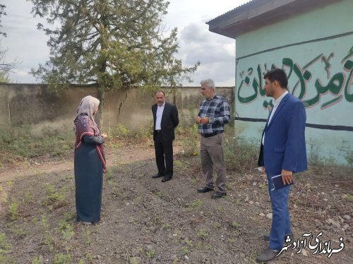 بازدید کوهساریان مدیر آموزش و پرورش شهرستان آزادشهر  از دبستان بلال روستای نظر چاقلی.