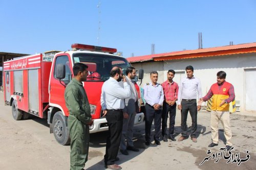 بازدید فرماندار آزادشهر از پایگاه آتش نشانی نگین شهر