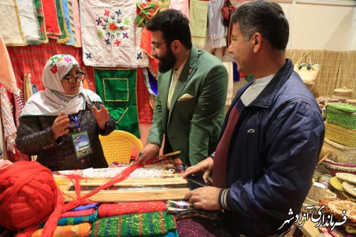 بازدید دبیر پانزدهمین جشنواره بین‌المللی فرهنگ و اقتصاد اقوام ایران‌زمین از نمایشگاه صنایع دستی این جشنواره