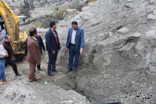 بازدید میدانی فرماندار آزادشهر از روستاهای کوهستانی بخش چشمه ساران؛