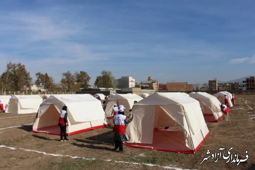 اردوگاه اظطراری در شهرستان آزادشهر برگزار شد