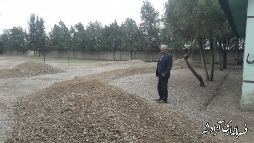 ساماندهی مسیر و محوطه مدرسه بلال روستای نظر چاقلی