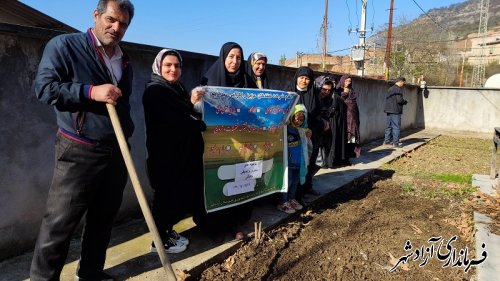 برگزاری کلاس تغذیه سالم و ایجاد باغچه‌های سلامت برای زنان روستایی در روستای سوسرا