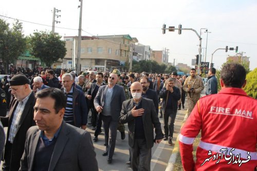 مردم شهرستان آزادشهر باری دیگر با آرمان های نظام و انقلاب تجدید میثاق کردند.