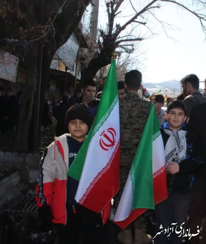 حضور انقلابی مردم شهرستان آزادشهر راهپیمایی 22بهمن