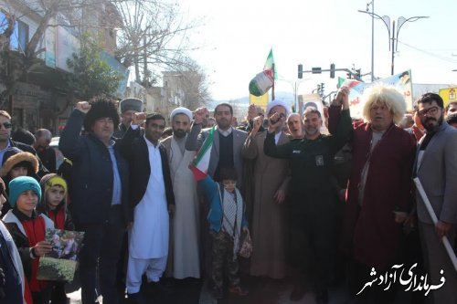 حضور انقلابی مردم شهرستان آزادشهر راهپیمایی 22بهمن