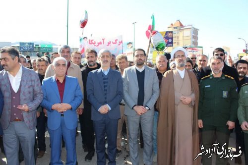 حضور انقلابی مردم شهرستان آزادشهر راهپیمایی 22بهمن