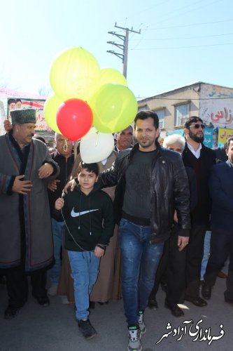 حضور انقلابی مردم شهرستان آزادشهر راهپیمایی 22بهمن