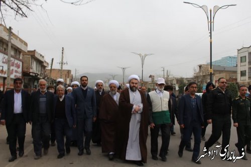 مراسم استقبال از حجت الاسلام منصوری امام جمعه محترم شهرستان آزادشهر