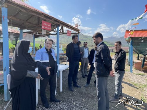 بازدید دبیر ستاد اجرایی خدمات سفر شهرستان از محل برگزاری جشن استقبال از بهار روستای فاضل آباد