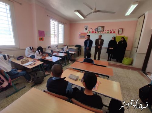 بازدید مدیر آموزش و پرورش شهرستان آزادشهر از مدارس روستای سیدآباد