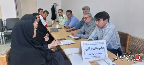 جلسه ستاد هماهنگی  نکوداشت ۲۹۰ مین سالروز مختومقلی فراغی در آزادشهر