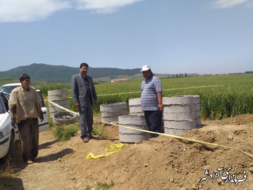 مرمت و بازسازی قنات با تعداد ۲۱ حلقه چاه در روستای مرزبن آزادشهر