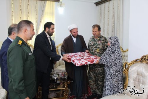 دیدار فرماندار آزادشهر با یادگار هشت سال دفاع مقدس عملیات آزادسازی خرمشهر