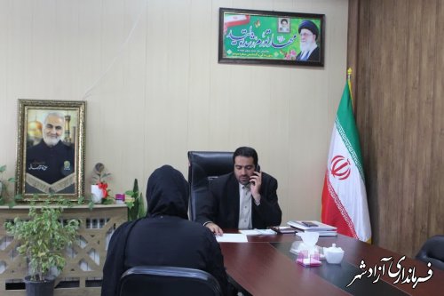 دیدار های مردمی فرماندار شهرستان آزادشهر برگزار شد