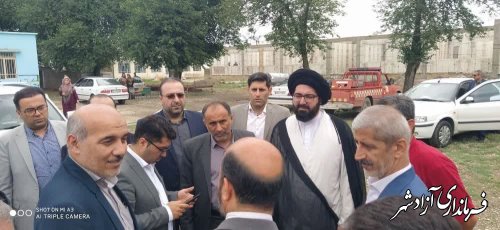 بازدید خان محمدی، معاون عمرانی وزیر آموزش و پرورش و رئیس سازمان نوسازی، توسعه و تجهیز مدارس کشور از پروژه های نیمه تمام آموزشی شهرستان آزادشهر