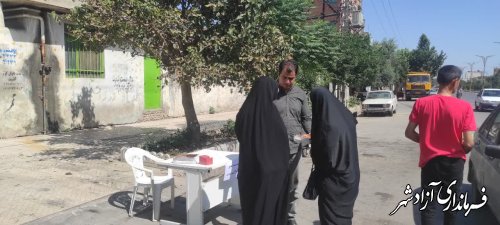 پذیرایی مدیریت جهادکشاورزی آزادشهر از همشهریان در روز عید غدیر خم